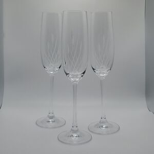 Lenox | Wheat Patterned etched Champagne Flutes